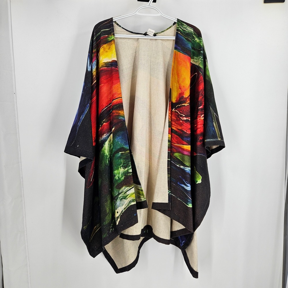 Dilemma Dhun Shroff Kimono Cardigan Silk Abstract Goth Art To Wear Whimsigoth OS